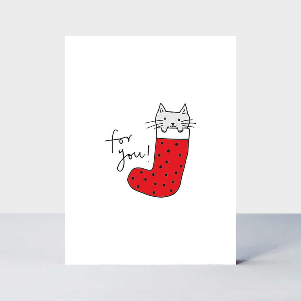 Mini Christmas Card Box - Contemporary Red & White Festive Designs - Set of 20