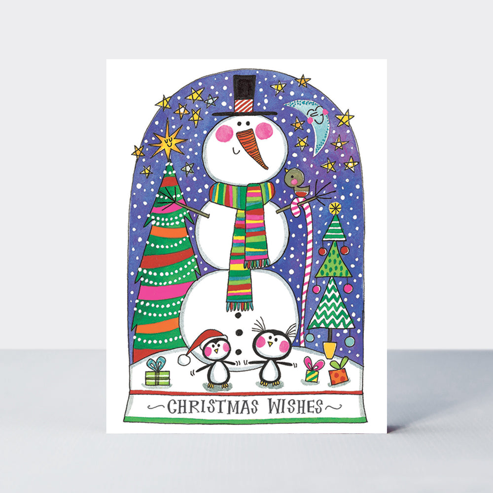 Mini Christmas Cards - Box Set of 20 - Colourful Santa & Snowman Designs