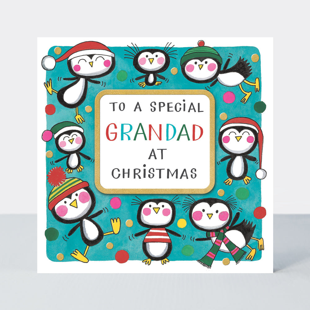 Christmas Card - Special Grandad - Penguins