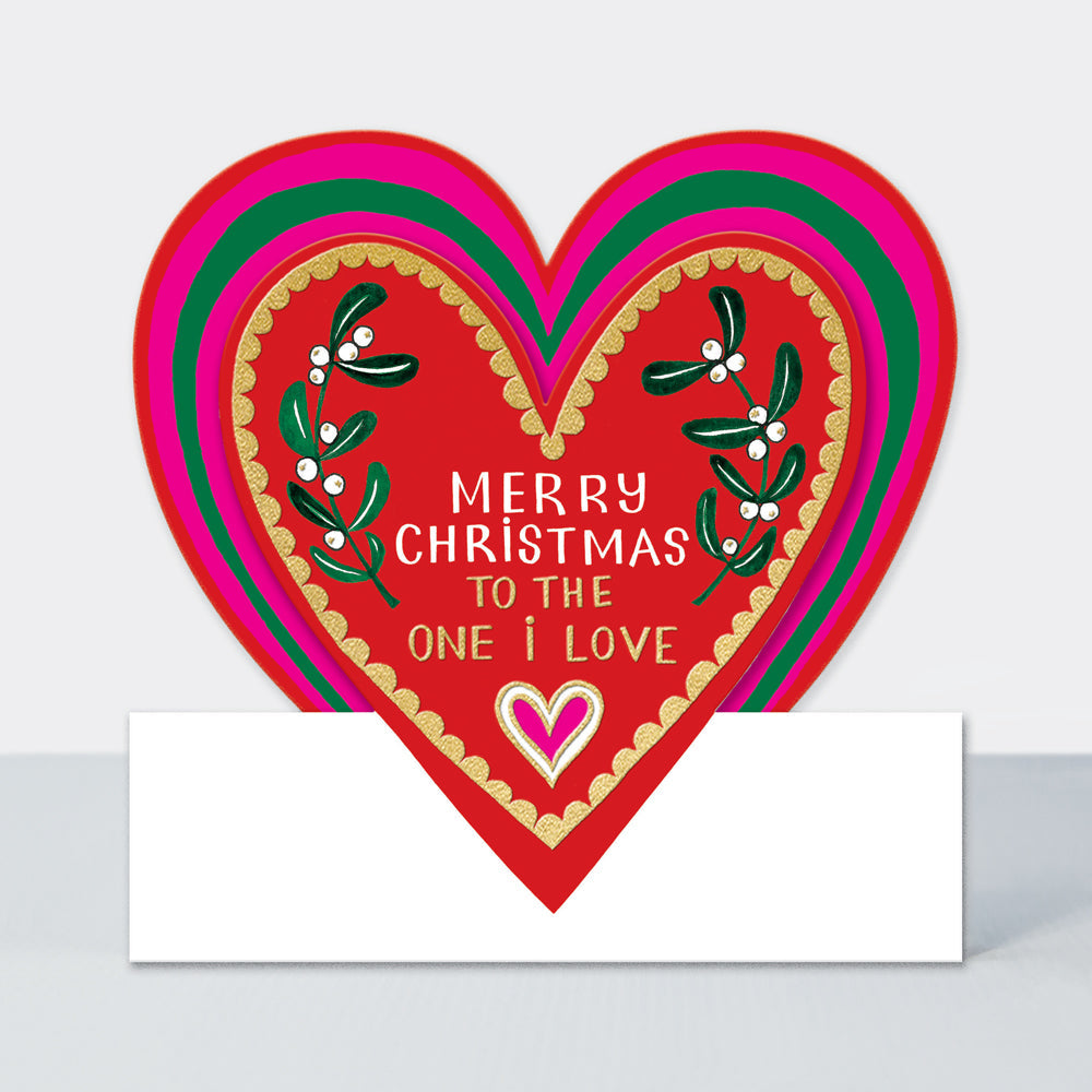 Christmas Card Side by Side - To The One I Love/Heart