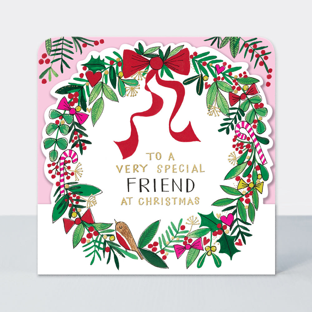Christmas Card Side by Side - Special Friend/Wreath