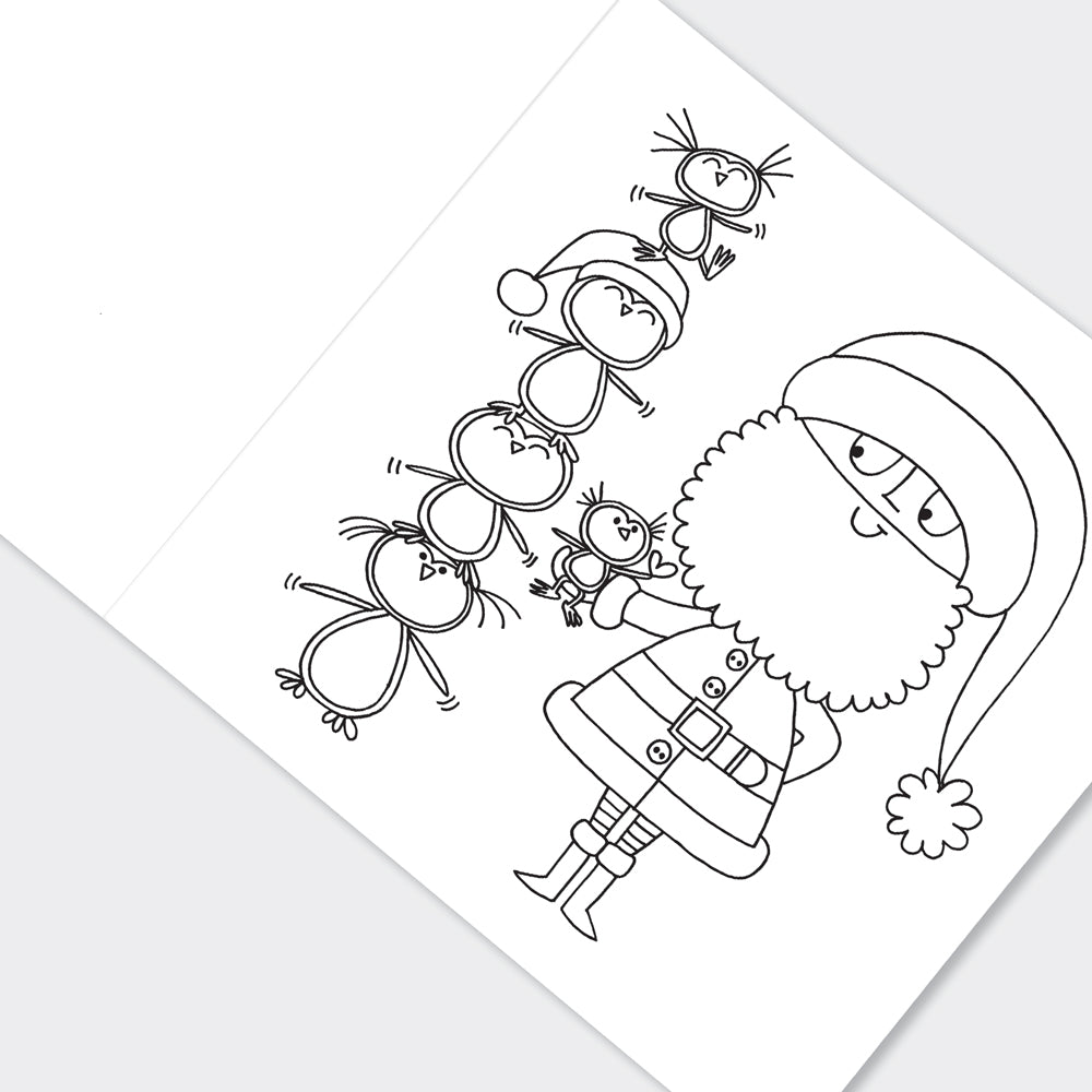 Christmas Colouring Book - Santa & Snowman