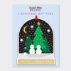 Pack of 4 Gift Tags - Snow Globe