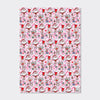 Christmas Gift Wrap Sheet - Santa & Reindeer - Pink & Red