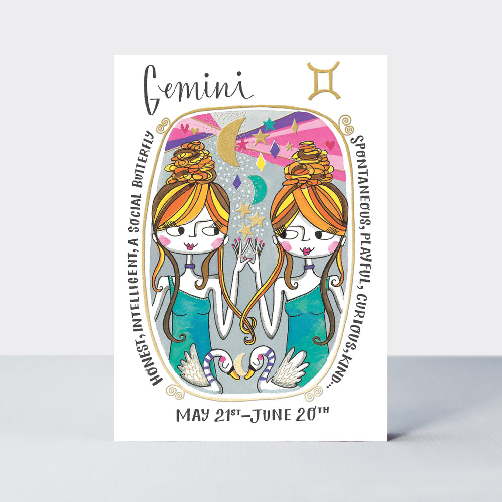 Zodiac Birthday Card - Gemini