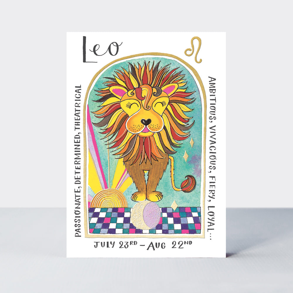 Leo Birthday Card - Zodiac (July 23 - August 22)