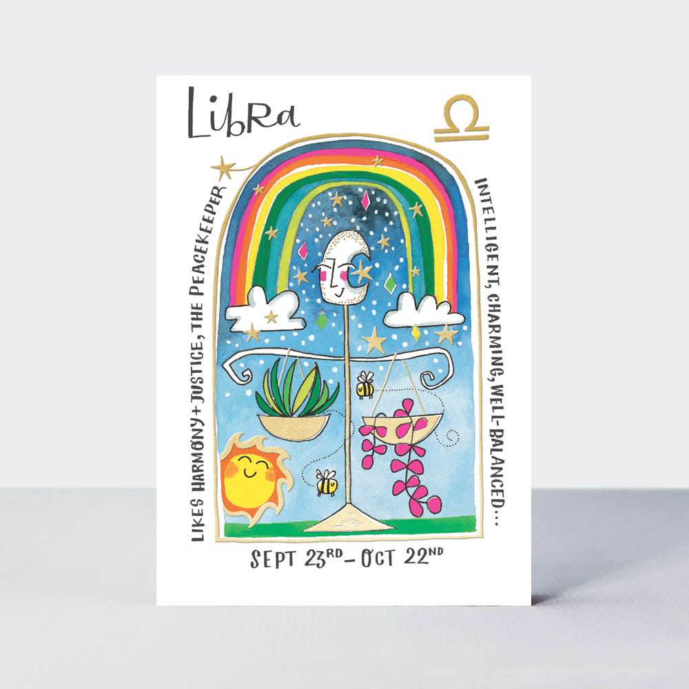 Libra Birthday Card - Zodiac (September 23 - October 22)