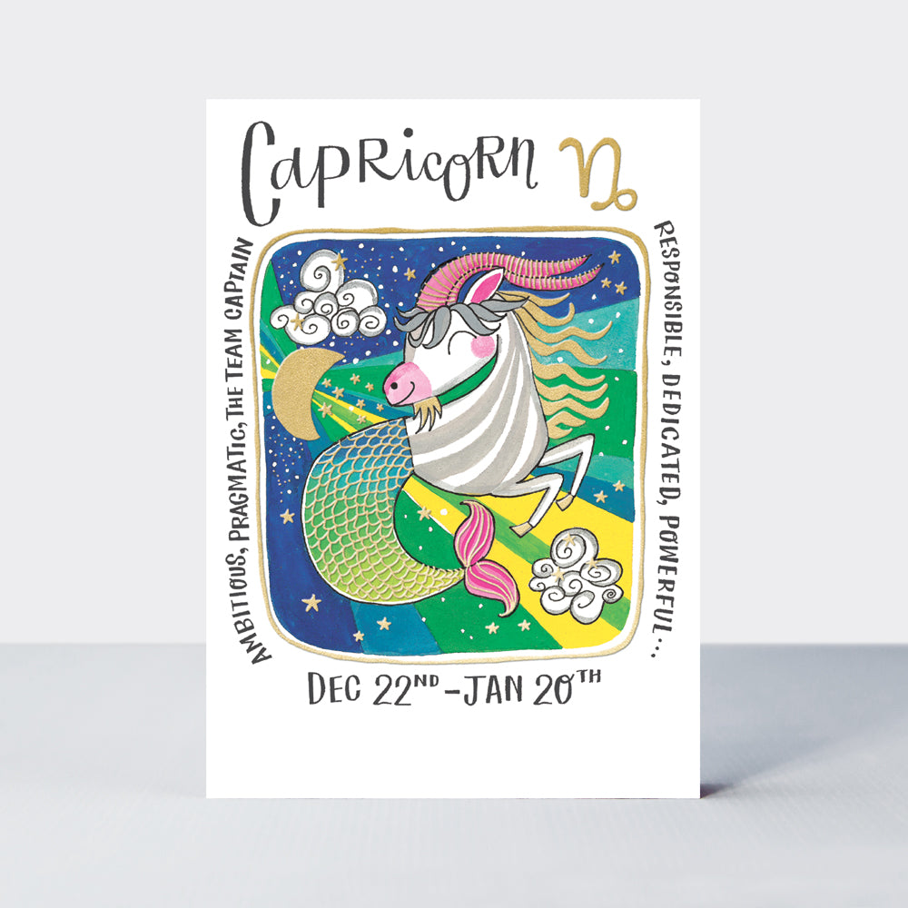 Capricorn Birthday Card - Zodiac (December 22 - January 19)