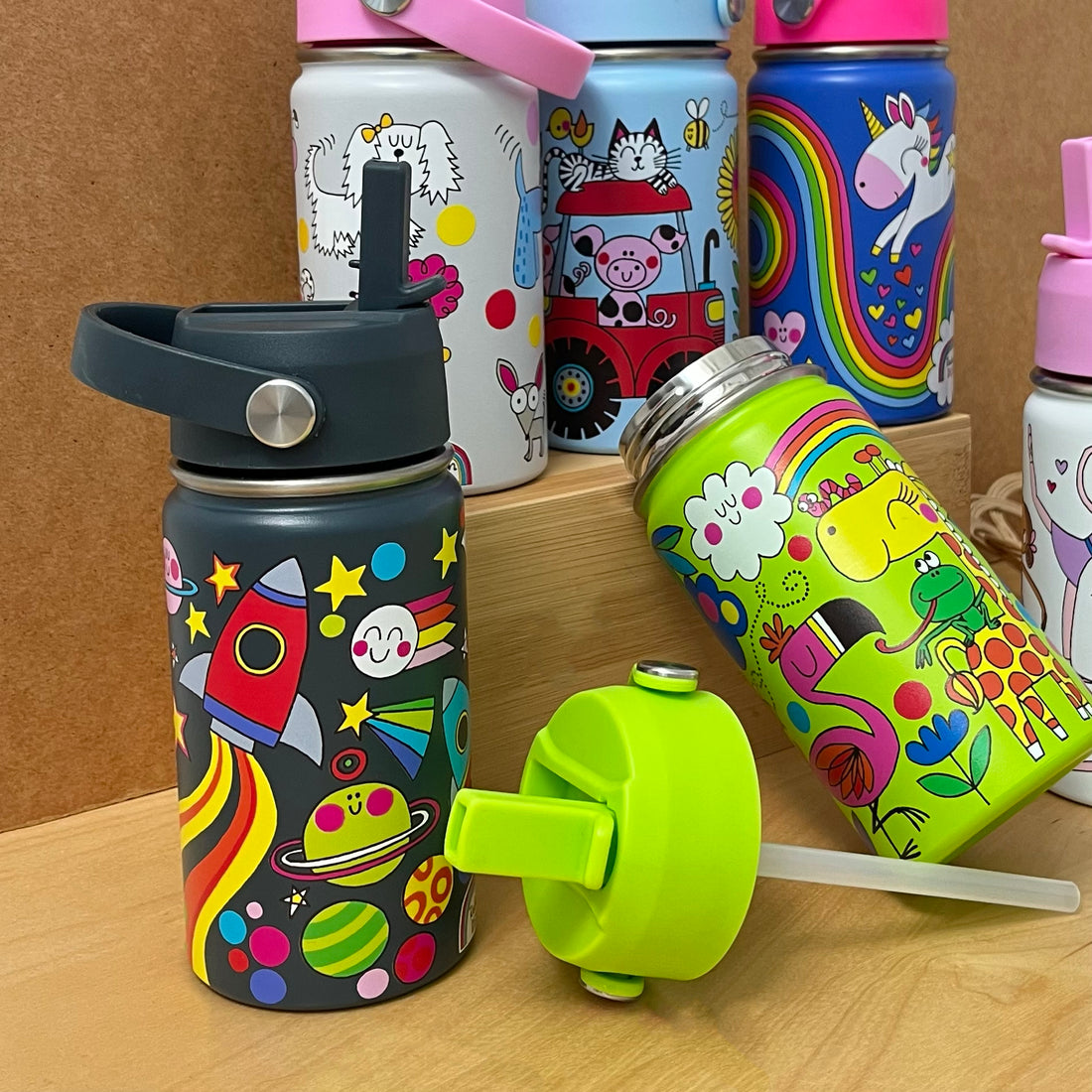 Jungle Kids Insulated Stainless Steel Water Bottle - 340ml