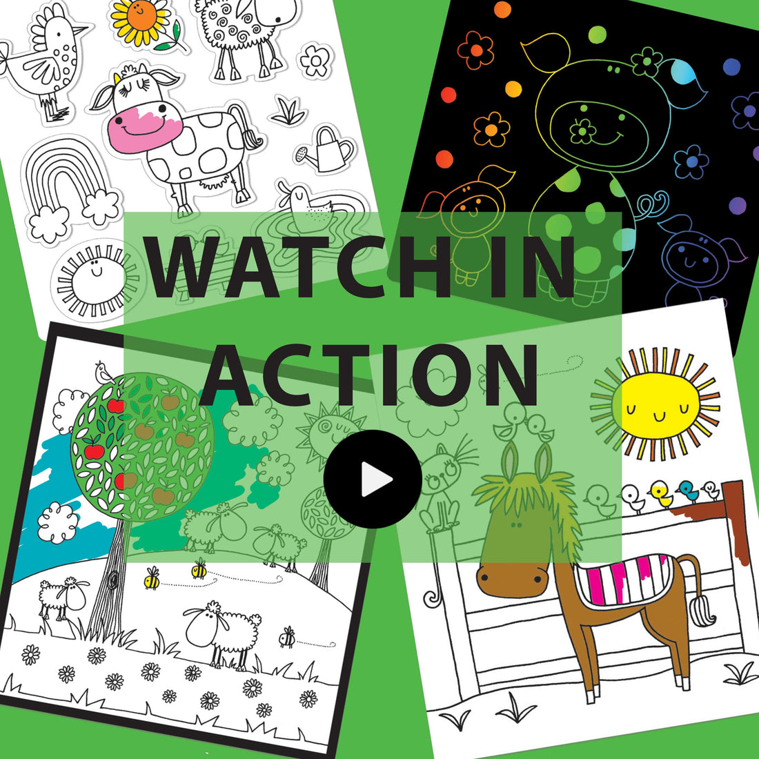 Activity Book with Scratch Art & Stickers - On The Farm