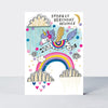 Bewitched - Sparkly Birthday Wishes Unicorn Rainbow  - Birthday Card