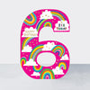 Cookie Cutters - Age 6 Rainbows & Clouds  - Birthday Card
