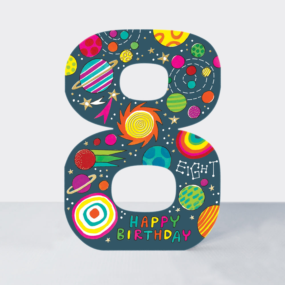Cookie Cutters - Age 8 Space - Birthday Card