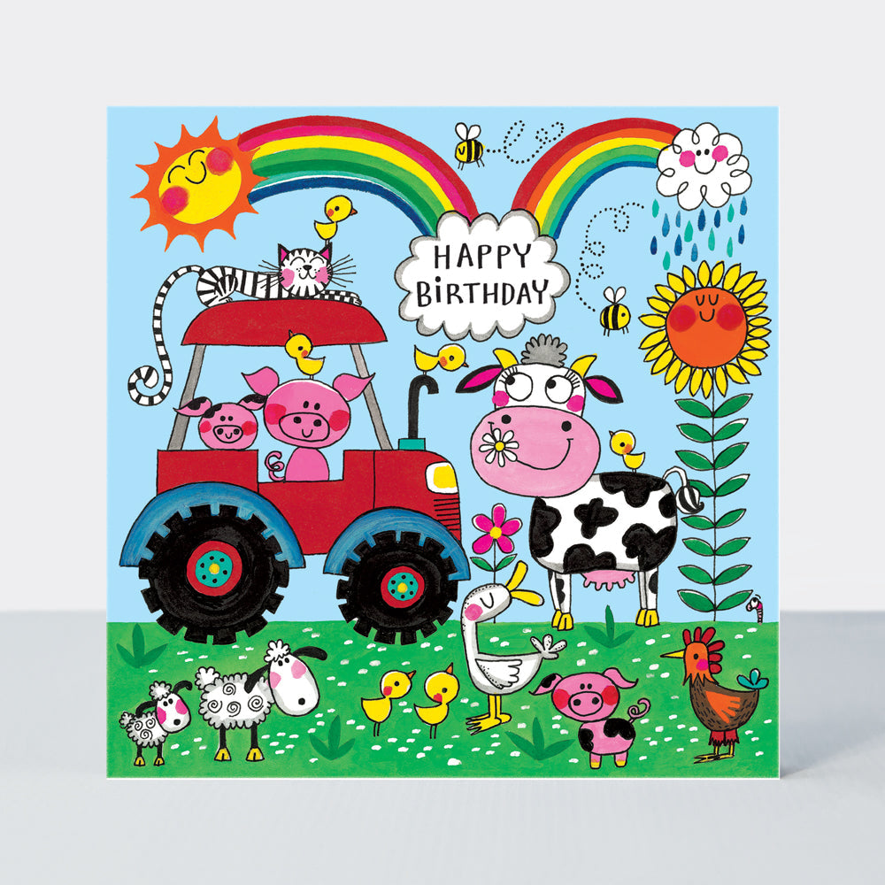 Jigsaw card - Happy Birthday - Farmyard  - Birthday Card