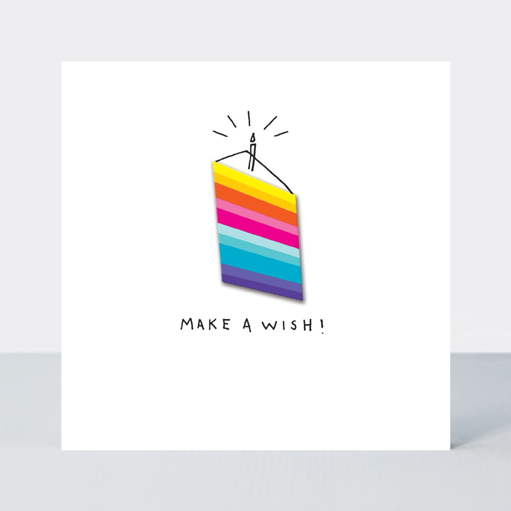 Lollipop - Make A Wish Cake Slice - Birthday Card