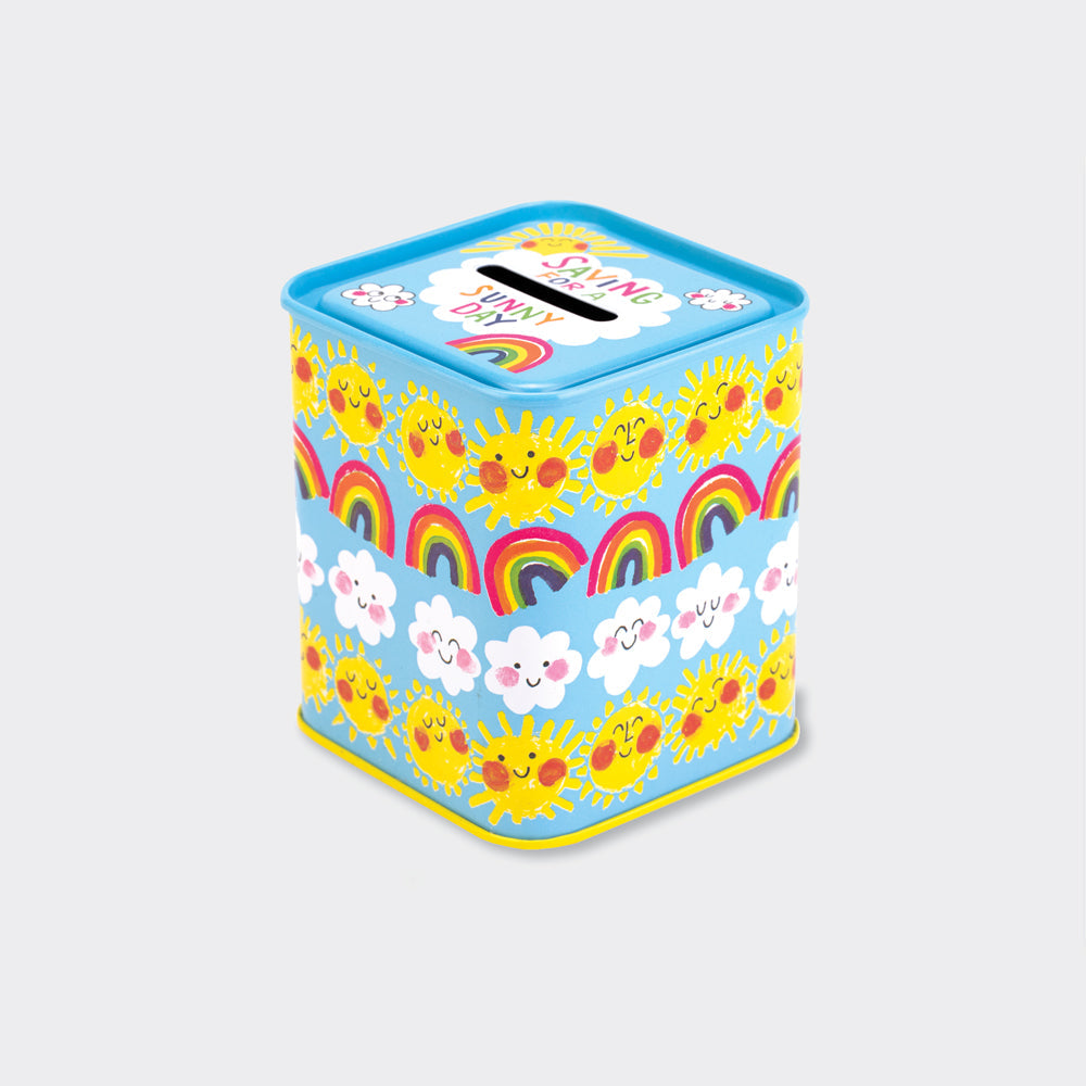 Money Box Tin - Saving For A Sunny Day