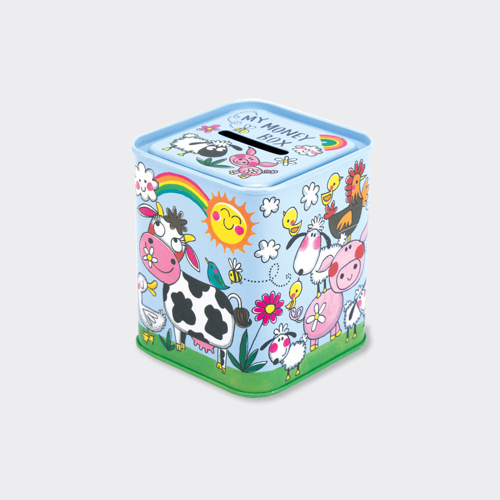 Money Box Tin  - Farmyard Animals