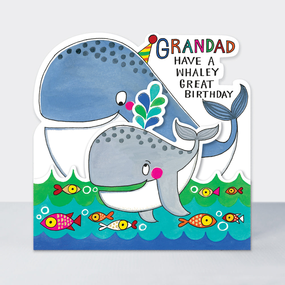 Side by Side - Grandad Have A Whaley Great Birthday - Birthday Card