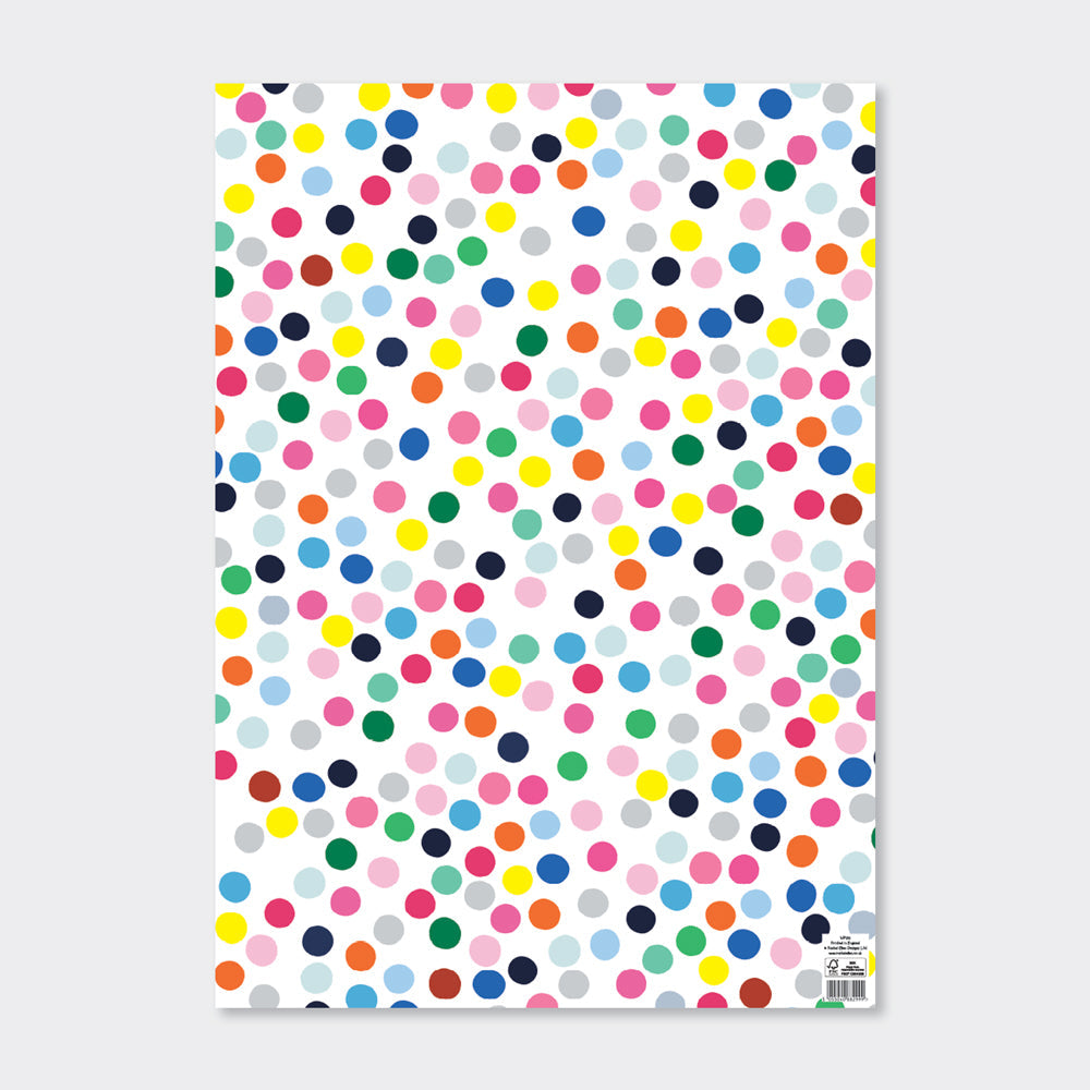 Gift Wrap Sheet - Colourful Spots