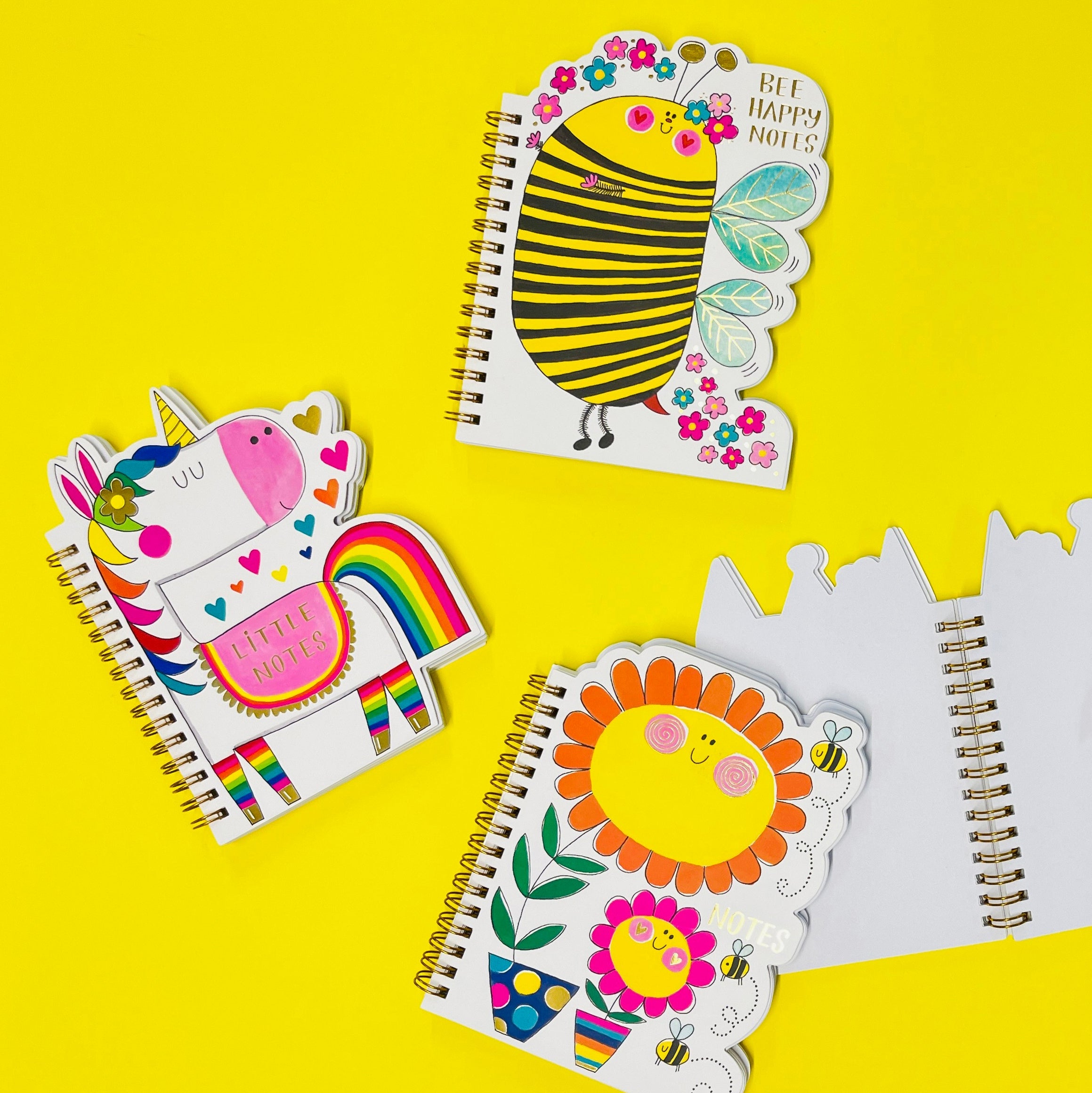 Shaped Notebooks for Kids | Die-Cut Notebooks with Gold Foil - Rachel ...