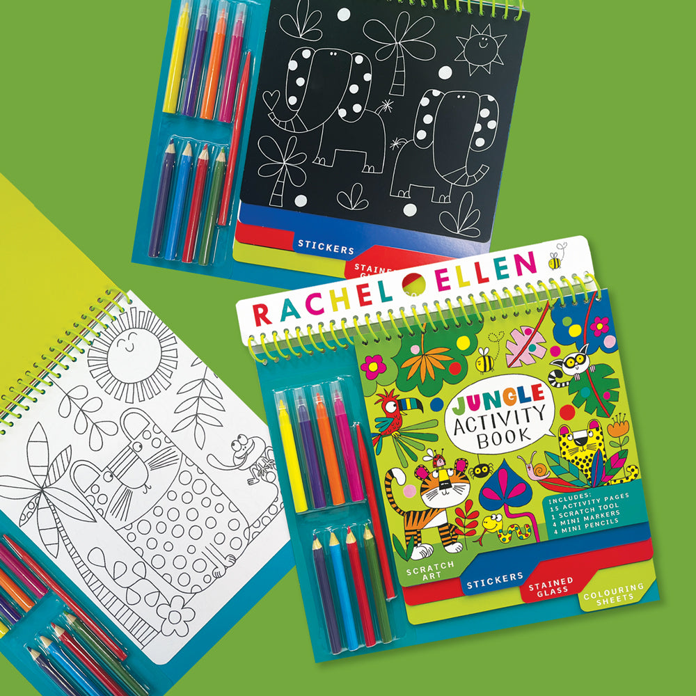 Activity Book with Scratch Art &amp; Stickers - Jungle