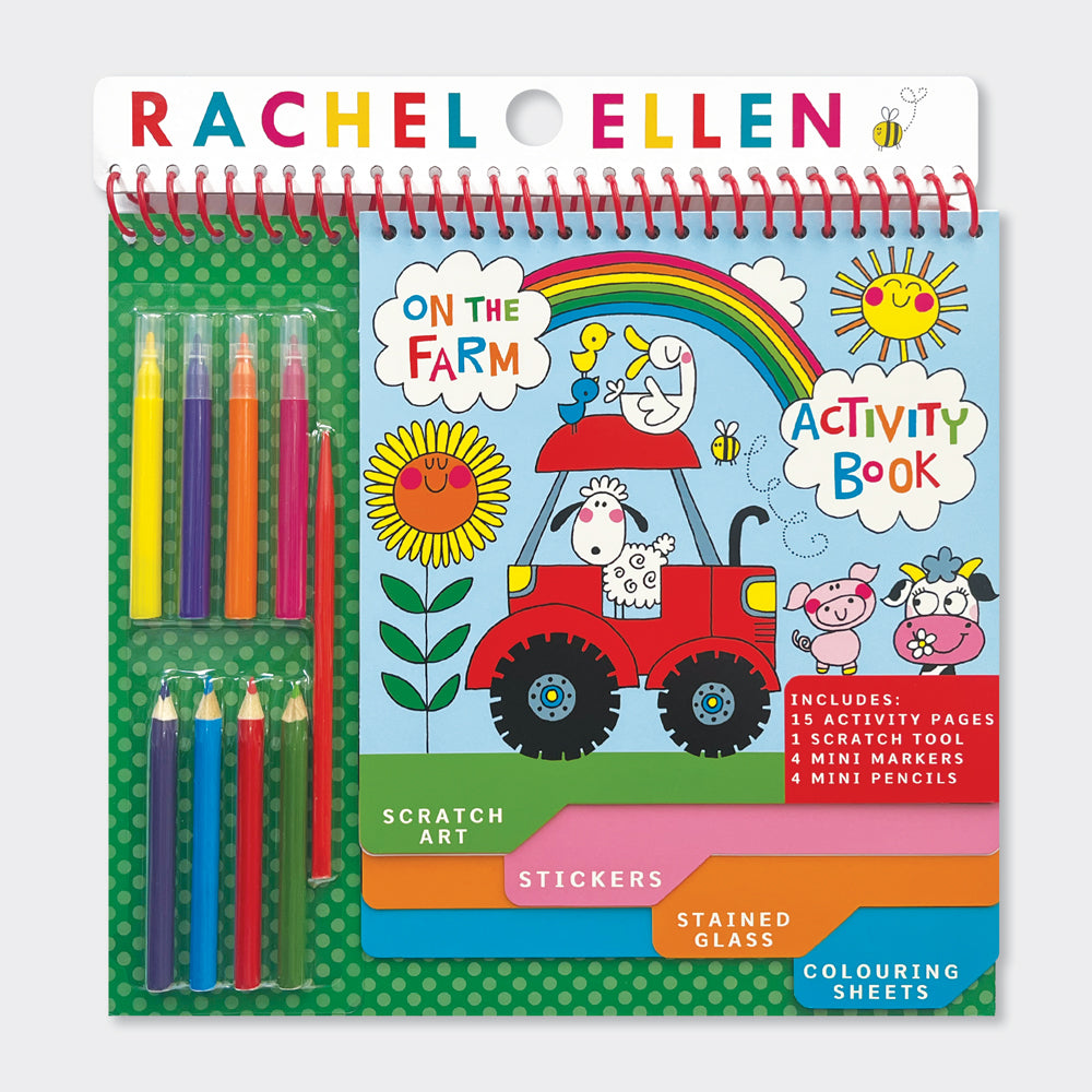 Activity Book with Scratch Art &amp; Stickers - On The Farm