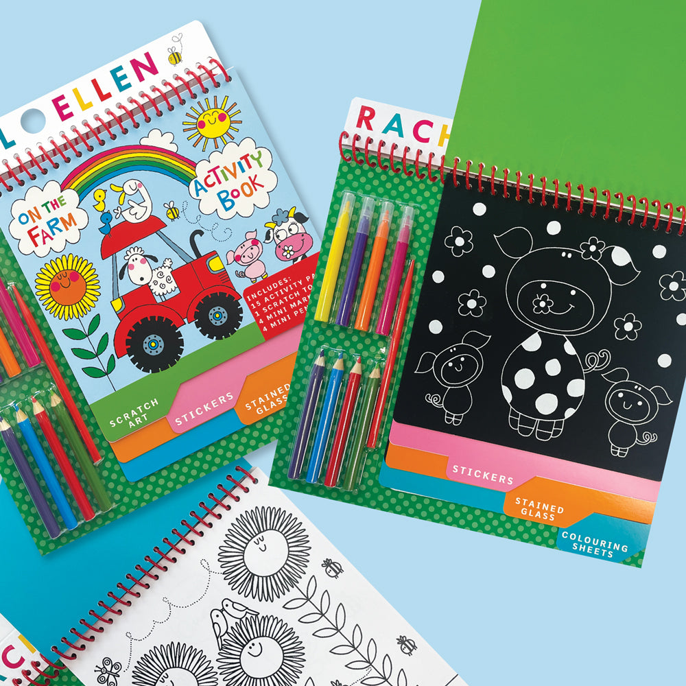 Activity Book with Scratch Art &amp; Stickers - On The Farm