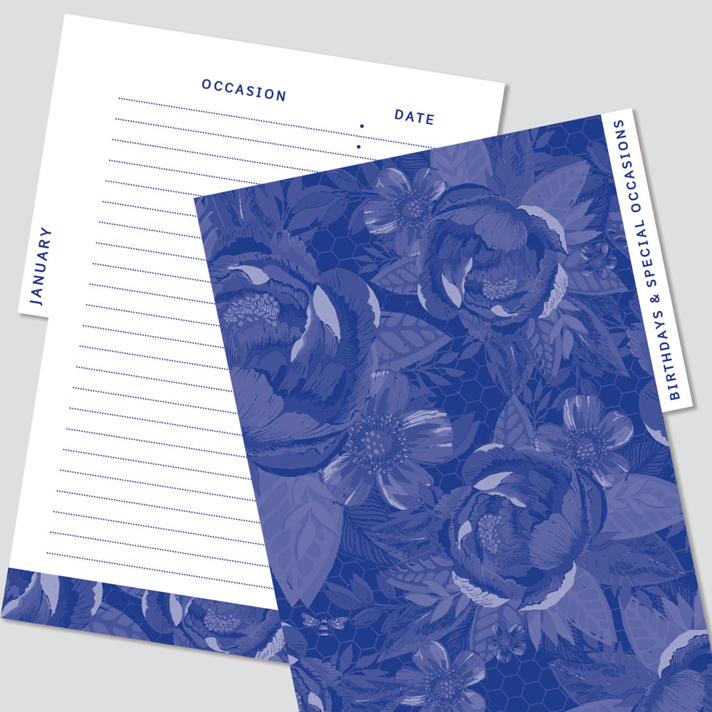 Address Book - Navy/Floral &amp; Bees