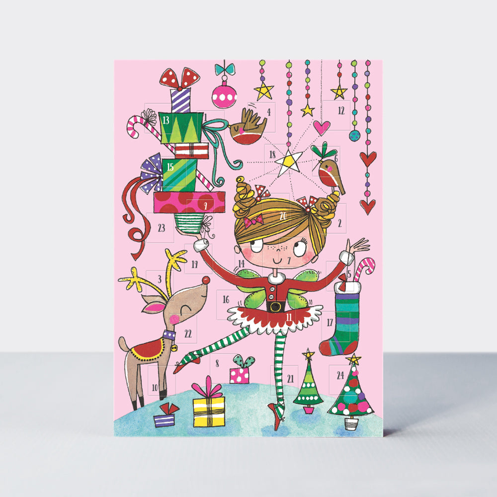 Advent Calendar Card - Fairy &amp; Reindeer