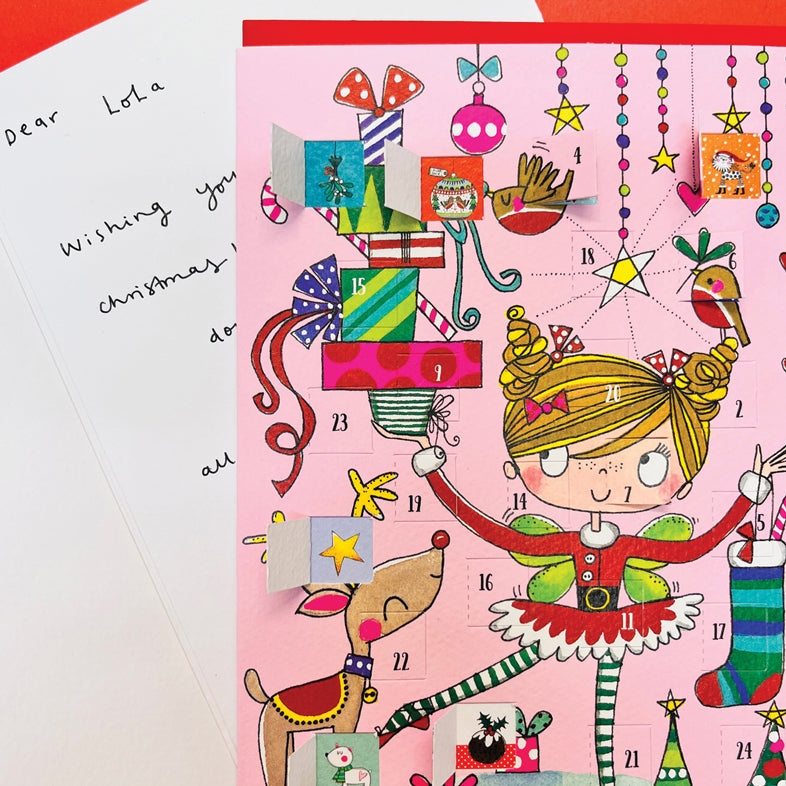 Advent Calendar Card - Fairy &amp; Reindeer