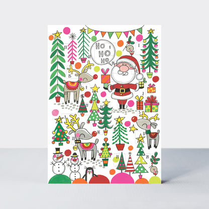 Advent Calendar Card Santa, Reindeer Trees – Rachel Ellen Designs