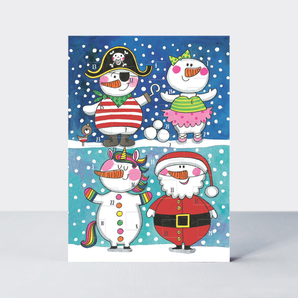 Advent Calendar Card - Snowmen Dressing Up