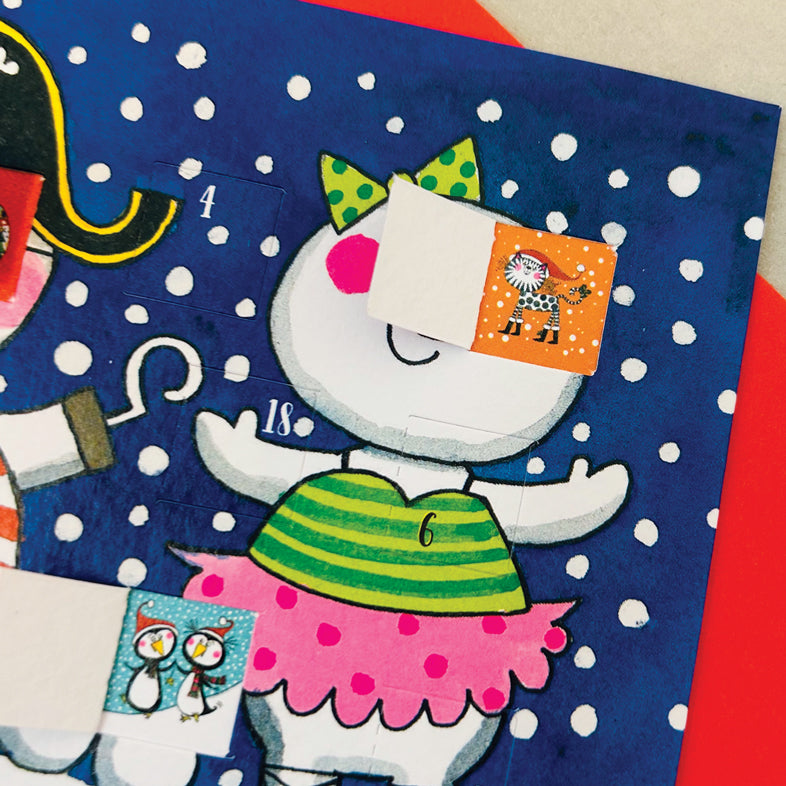 Advent Calendar Card - Snowmen Dressing Up