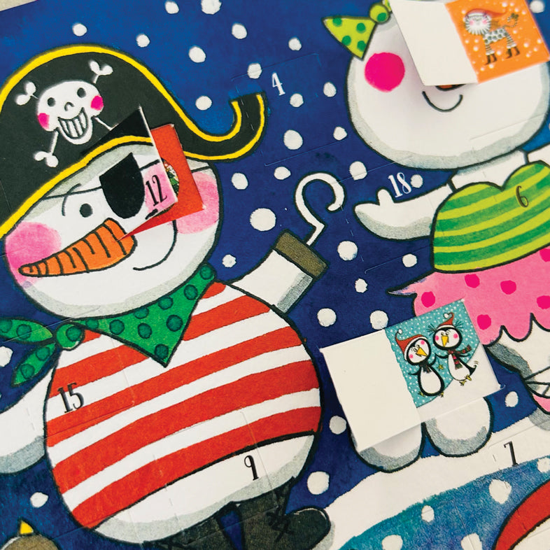 Advent Calendar Card - Snowmen Dressing Up