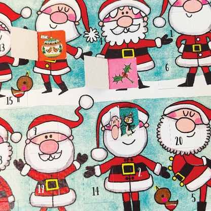 Advent Calendar Card - Multiple Santas