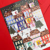 Advent Calendar Card - Snowy Christmas Village