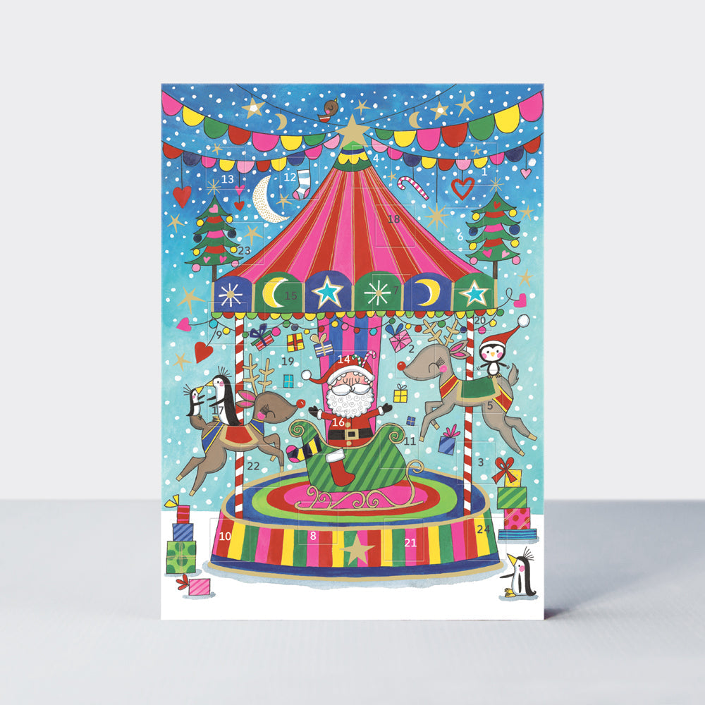 Advent Calendar Card - Christmas Carousel