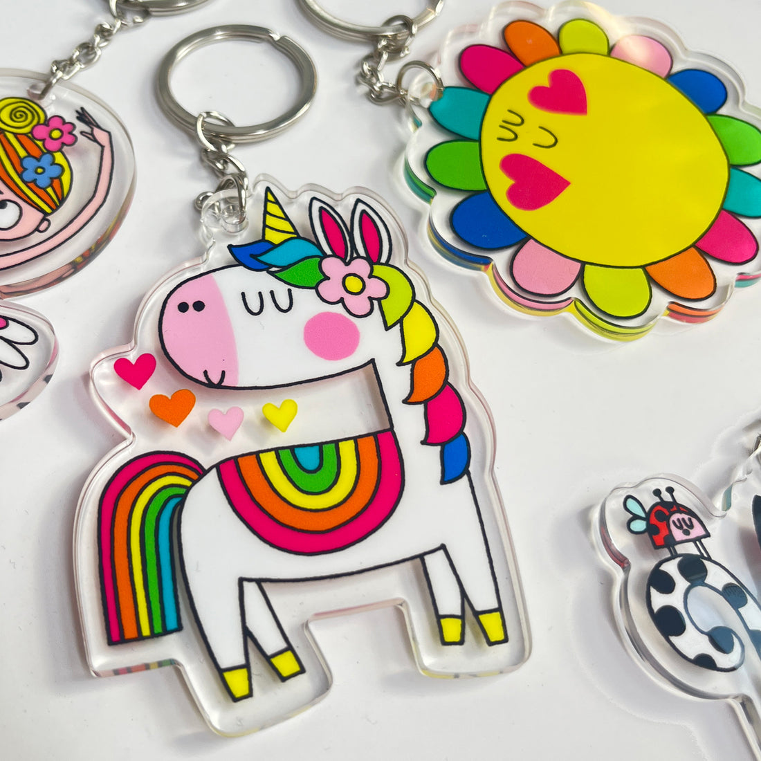 Acrylic Keyrings - Unicorn