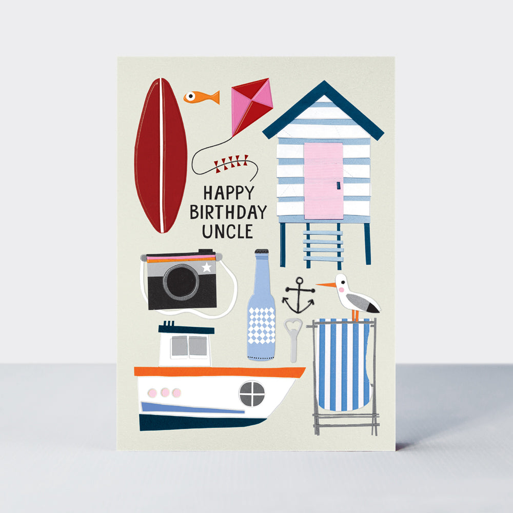 Al Fresco - Uncle Birthday Beach Hut Card