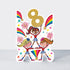 Balancing Act - Age 8 Birthday Card Girl Cheerleaders