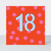 Bon Bon - Age 18 Birthday Card Stars Red