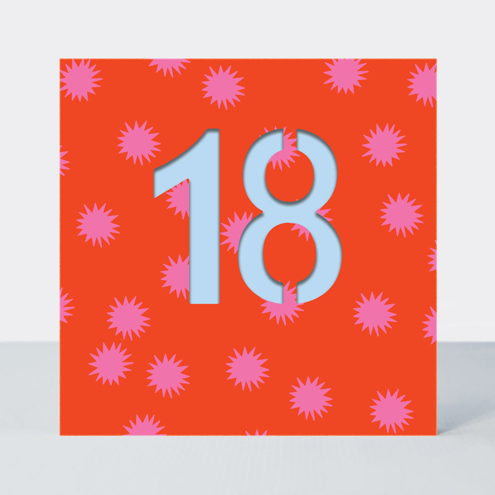 Bon Bon - Age 18 Birthday Card Stars Red