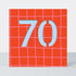 Bon Bon - Age 70 Birthday Card Red Grid