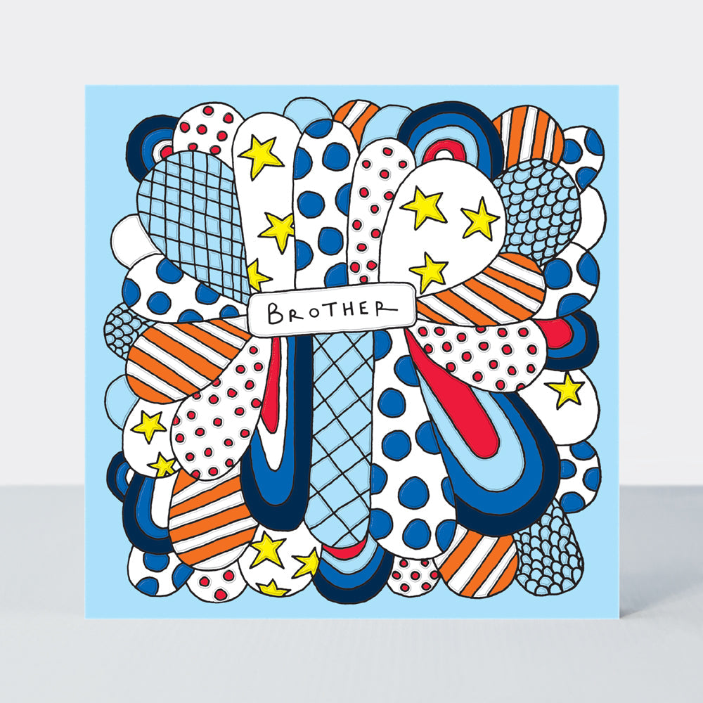 Scatter Brain - Brother Birthday/Comic Book Style Confetti Card