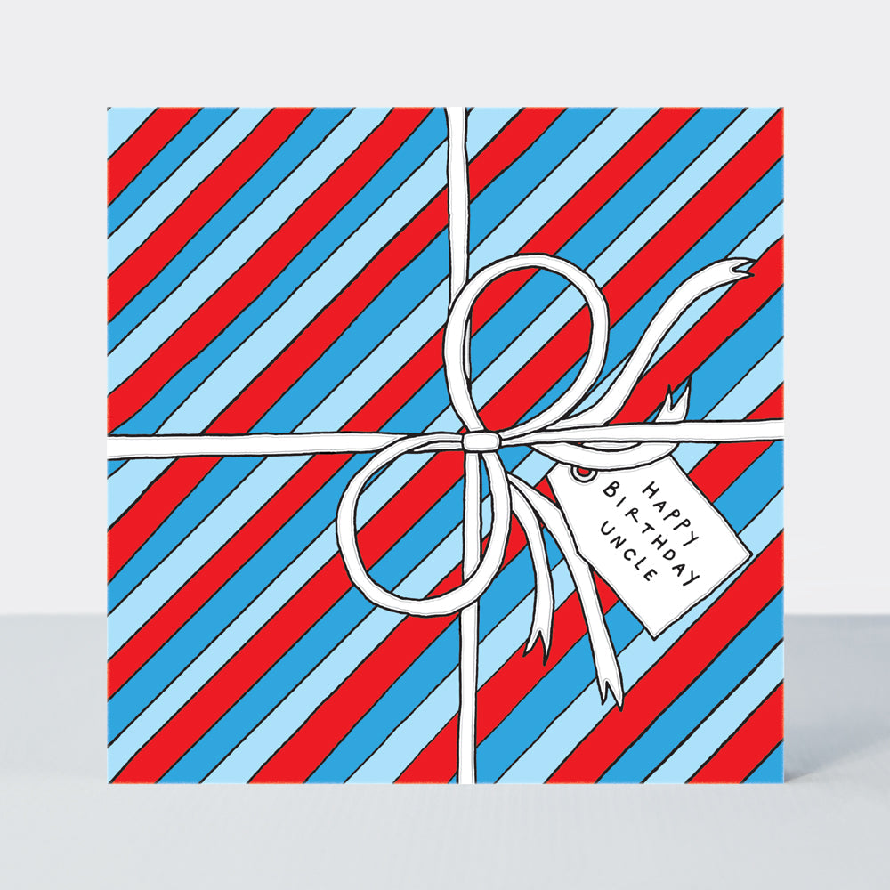 Scatter Brain - Uncle Birthday/Big Stripy Present Card