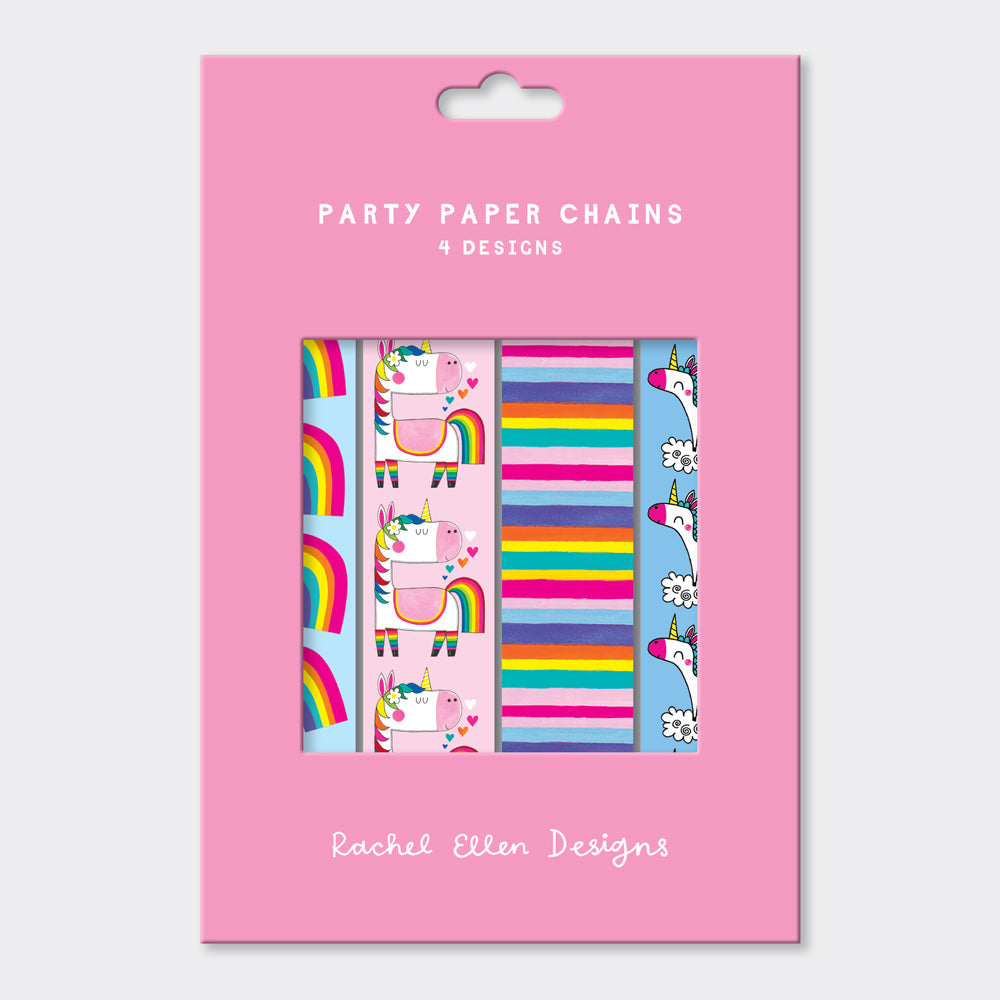 Party Paper Chain Kit-  Unicorns and Rainbows