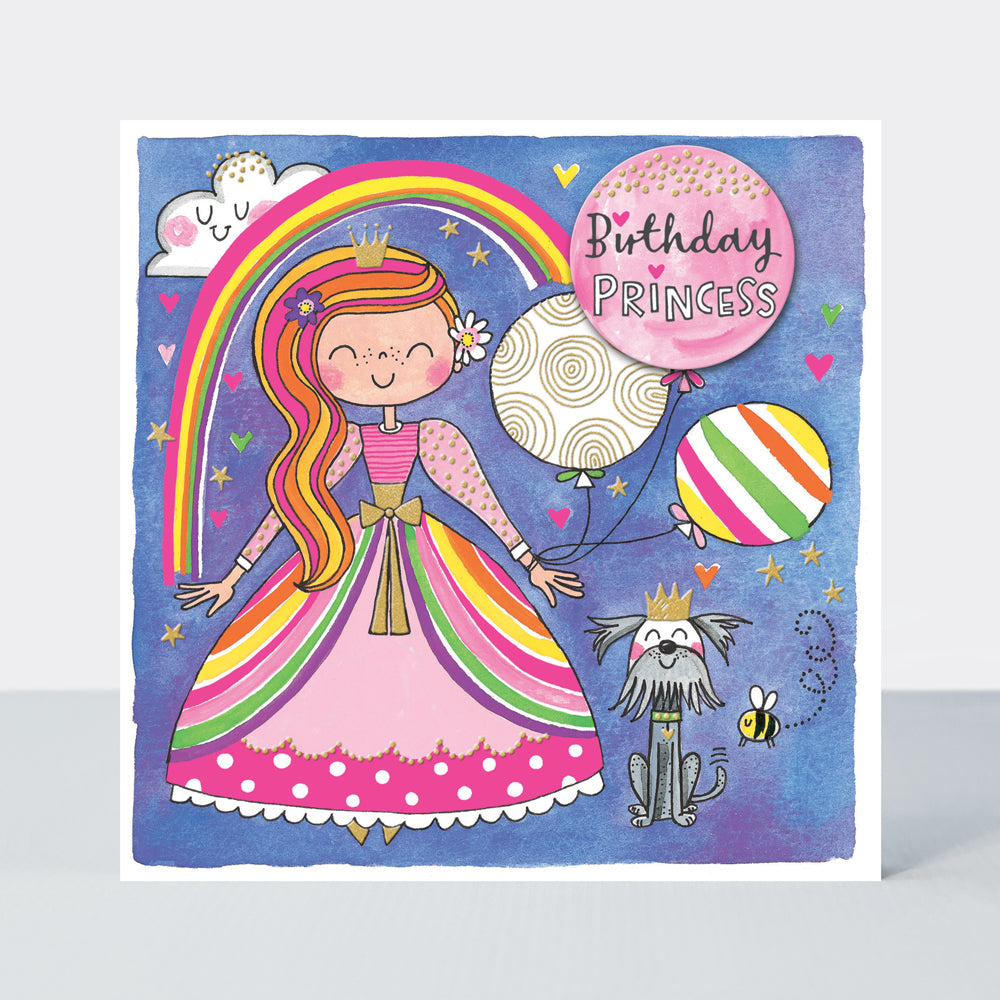Chatterbox - Birthday Princess Rainbow &amp; Balloons  - Birthday Card