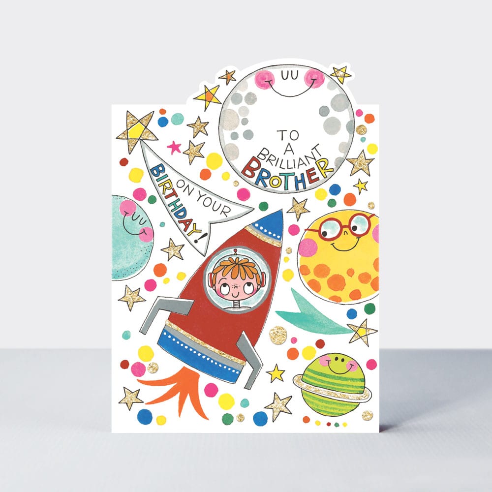 Cherry on Top - Brilliant Brother Astronaut  - Birthday Card