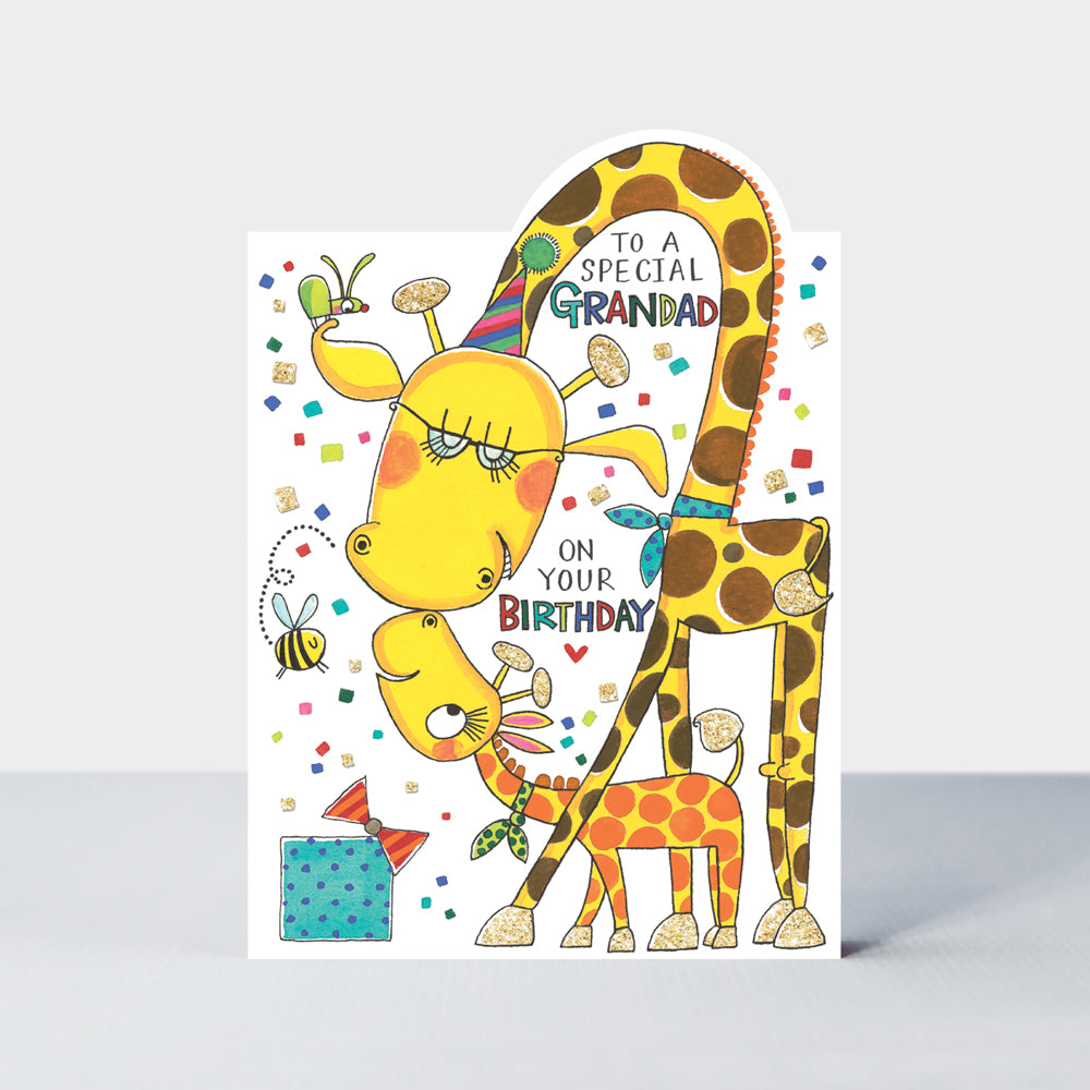 Cherry on Top - Special Grandad/Giraffes - Birthday Card