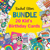 Classroom Birthday Party Card Bundle - 20 Kid's Birthday Cards
